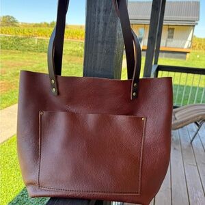 Portland Leather Nutmeg classic tote NWOT